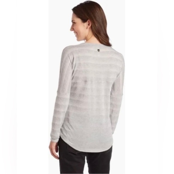 Kuhl Sylvie Sweater Women's Grey Linen Blend size small - Picture 2 of 9